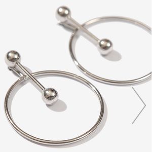 Adornmonde Iro Silver Geometric Earrings